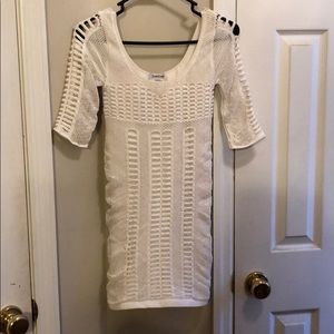 Bebe bodycon white dress S